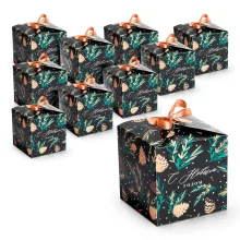 Geschenkbox - Zapfen, 12 x 12 cm, 10 St.