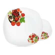 Tellerset - Chochloma, Porzellan, 26 х 26 cm, 3 Stk.