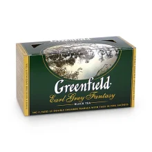 Schwarztee Earl Grey - Fantasy, aromatisiert, Greenfield, 25 x 2 g    