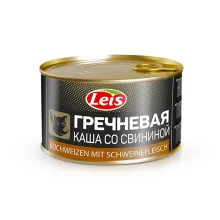 Каша гречневая со свининой, Leis, 525 г