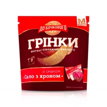 Гренки волнистые - До Бочкового, ржано-пшеничные, со вкусом сала с хреном, 90 г