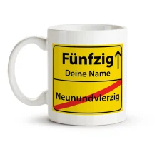 Кружка именная - Fünfzig, керамика, 330 мл