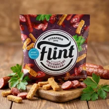 Weizen-Roggen-Croutons - Flint, mit Wurstgeschmack, 70 g