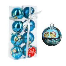 Weihnachtskugeln - Kleine Eulen, Ø 6 cm, 8 Stk.