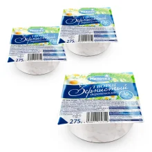 Körniger Frischkäse - Tworog derewenskij, 30 % Fett, Milochka, 3 х 275 g 