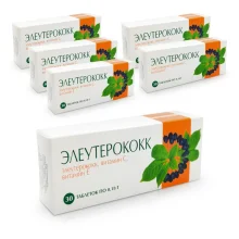 Eleutherococcus + Vit C + Vit E, 30 Tabletten х 6