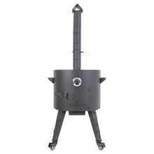 Feuerofen Utschak Ø 44 cm mit Abzugsrohr, für Kasan 16 l, Thermometer, Transportrollen,