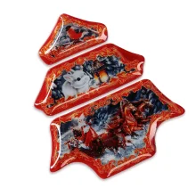 Unterteilt Platte - Weihnachtsmann, Glas, 27 x 14 x 3,5 cm