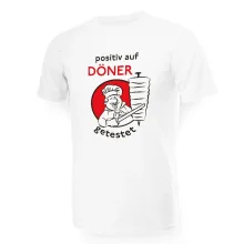 T-Shirt für Männer - Design Positiv auf Döner getestet, Baumwolle