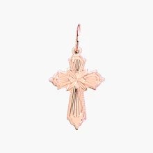 Крест, красное золото 585°, 26 мм