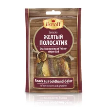 Snack aus Goldband-Selar, luftgetrocknet und gesalzen, dunkel, 36 g