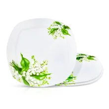 Набор тарелок - Ландыши, фарфор, 26 х 26 см, 3 шт.