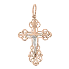 Kreuz, Rot- / Weißgold 585°, 35 mm