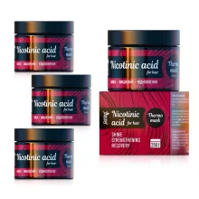 Thermische Haarmaske - Nikotinsäure, Golden Pharm, 250 ml х 4 Thermische Haarmaske - Nikotinsäure, Golden Pharm, 250 ml х 4