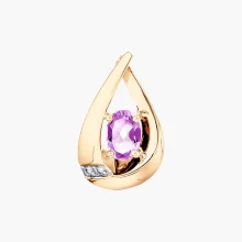 Anhänger, Rotgold 585°, Amethyst, 18,4 mm