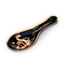 Подставка под ложку - С Новым годом!, стекло, 21 х 7,5 х 2 см