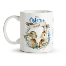 Namenstasse - Frohe Ostern, Hasen, Keramik, 330 ml