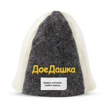 Шапка для бани - ДоеДашка, цвет белый, серый