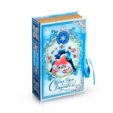 Geschenkbox in Buchform - Frohe Weihnachten und ein gutes Neues Jahr, 5 x 12,5 x 20 cm