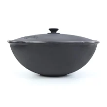 Kasan aus Gusseisen, Deckel aus Aluminiumguss, Flacher Boden, Ø 46,5 cm, 16 L