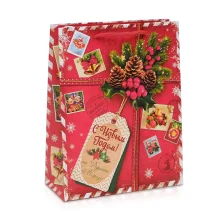 Tüte - Geschenk vom Weihnachtsmann, laminiert, 18 x 23 x 11,5 cm