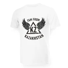Футболка мужская - дизайн I Am from Kazakhstan, хлопок
