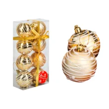 Weihnachtsbaumkugeln - Perlorion, Kunststoff, Ø 6 cm, 8 Stk.