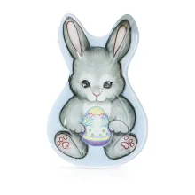 Блюдо сервировочное - Пасхальный кролик, стекло, 20 х 13,5 х 1,8 см