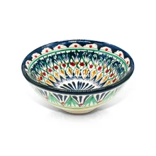 Коса Пиала Мехроб П1 - Риштан, керамика, ручная работа, 500 мл, Ø 15 см