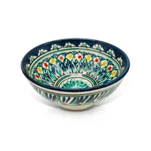 Коса Пиала Мехроб П8 - Риштан, керамика, ручная работа, 500 мл, Ø 15 см