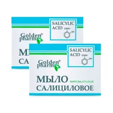 Мыло - Салициловое, Golden Pharm, 70 г х 2 шт. Мыло - Салициловое, Golden Pharm, 70 г х 2 шт.