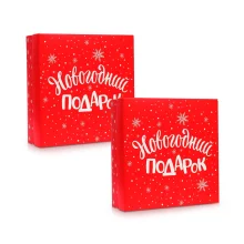 Geschenkbox - Neujahrsgeschenk, Karton, 26 x 26 x 8 cm, 2 St.