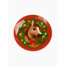 Flacher Teller - Kranz, Glas, Ø 20 cm