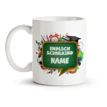 Namenstasse - Schultüte, Keramik, 330 ml