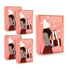 Geschenkkarton - Neujahr, Karton, 16 x 23 x 7,5 cm, 5 St.