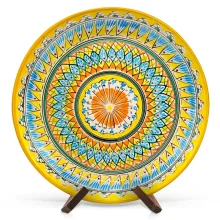 Ляган - Мехроб жёлтый А7, Риштан керамика, Ø 37 см