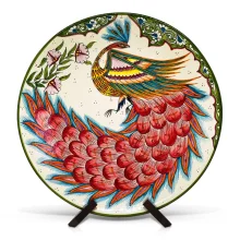 Lagan - Feuervogel X4, Rischtan-Keramik, Ø 42 cm