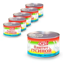 Паштет с куриной и гусиной печенью, 6 х 150 г