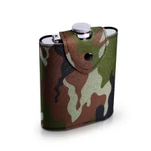 Flachmann im Etui - Colonel, Edelstahl, 230 ml