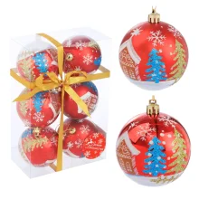 Weihnachtskugeln - Rotes Haus, Ø 7 cm, 6 Stk.