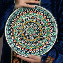 Ляган - КараКалам R1-2, Риштан керамика, Ø 37 см