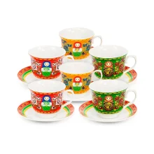 Teeservice - Matrjeschki, für 6 Personen