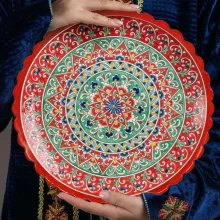 Ляган - КараКалам KR13, Риштан керамика, Ø 37 см