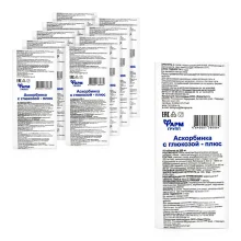 Ascorbinsäure mit Glucose, Farmgrupp, 10 Tabletten х 10