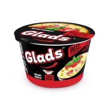 Instant Nudeln - Glads, mit Rindfleisch- und Tomatensauce mit Basilikumgeschmack, 85 g