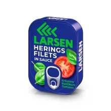 Heringsfilets, in Tomaten-Basilikum-Sauce, Larsen, 110 g