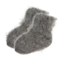 Kinderocken aus Ziegenflaum, grau