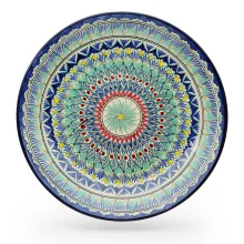 Lagan - Mehrob blau - MSV1 - Rischtan  Keramik, Handarbeit, Ø 42 cm
