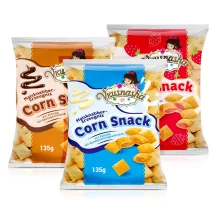 Maisknabbererzeugnis-Set mit Füllung, Vkusnasha, 3 х 135 g 