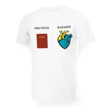 T-Shirt für Männer - Design Deutch Kazakh, Baumwolle